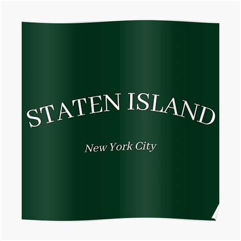 Staten Island New York City New York Minimalist Dark Green Design