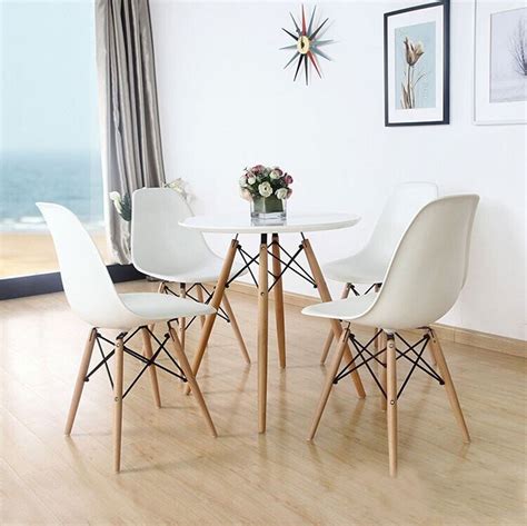 Charles Eames Style DSW 'Eiffel' White Dining Chairs (4, White ) | eBay