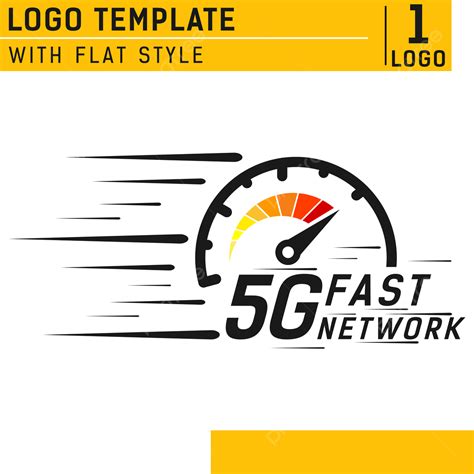 Internet Vitesse 5g Concept Logo Design Modèle Isolé Sur Fond Blanc 5g