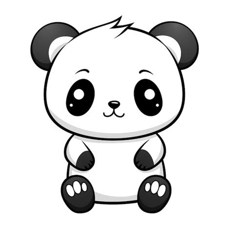 Premium Photo A Cartoon Panda Bear Sitting On The Ground With Its
