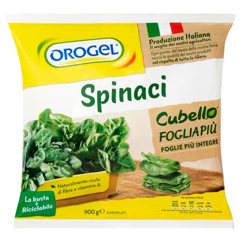 Orogel Cubello Spinaci Foglia Più Surgelati 900 g Carrefour