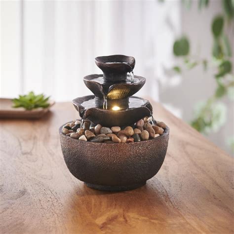 The Illuminated Zen Fountain Hammacher Schlemmer