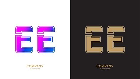 Premium Vector | Vector logo for letter EE design template