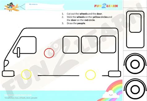 Free Worksheet Wheels On The Bus Fun2learn