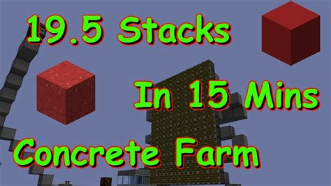 Minecraft Bedrock 1 16 Auto Concrete Farm Tutorial 19 5 Stacks In 15 Minutes All