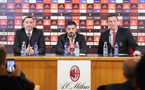 Milan Ecco Gattuso Prima Conferenza Stampa Foto Sportmediaset