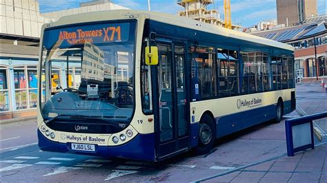 Hulleys Of Baslow Bus Number 19 On X71 From Sheffield To Alton Towers