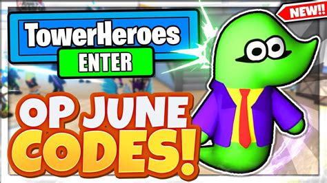 June 2021 All New Secret Op Codes Tower Heroes Roblox Youtube