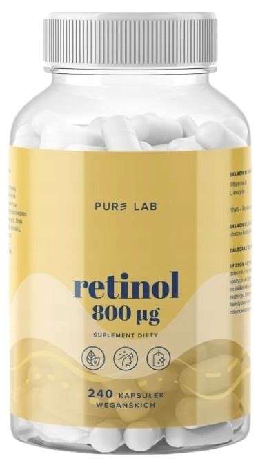 Pure Lab RETINOL 800 mcg Aura Herbals 240 kapsułek 15402005773 Allegro pl