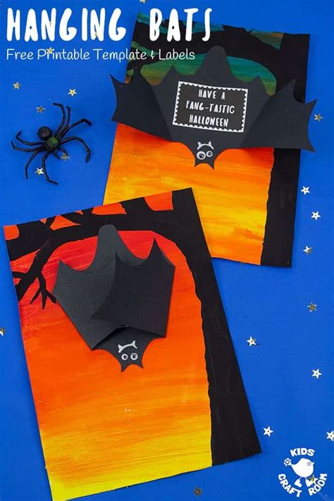 Hanging Bat Craft For Kids