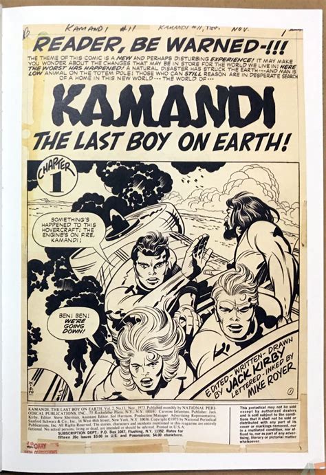 Artist S Edition IDW 2010 44 Jack Kirby Kamandi The Last Boy On