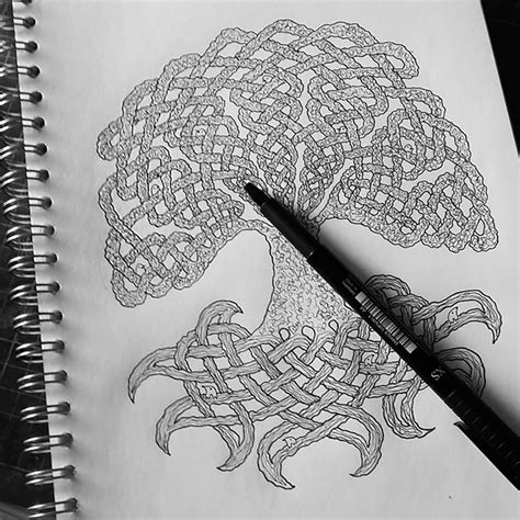 Celtic Knotwork Yggdrasil Tree Of Life On Behance