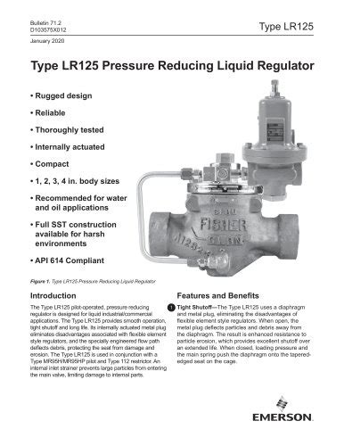 Ezr Series Pressure Reducing Regulator Fisher Regulators Pdf