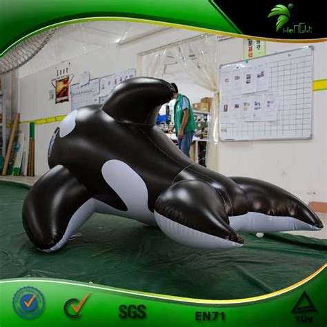 Inflatable Sexy Hongyi Black Whales With Sph Inflatable Ride On Water