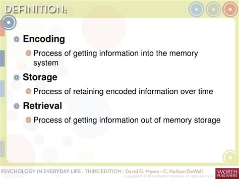 Ppt Memory Studying Memory Building Memories Encoding Memory Storage