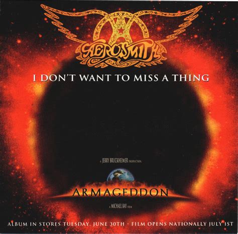 Aerosmith I Don T Want To Miss A Thing 1998 CD Discogs