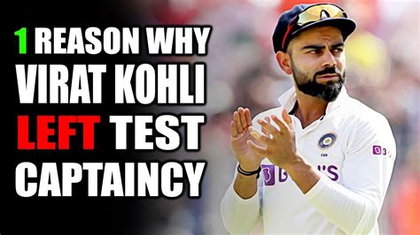 Virat Kohli Steps Down From Test Captaincy Youtube