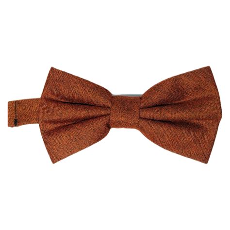 Burnt Orange Bow Tie Set Knotted Ties