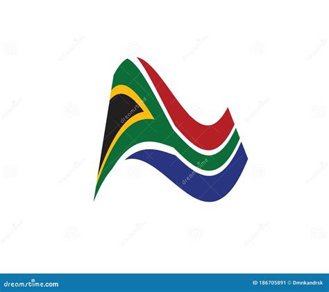 South Africa National Flag Country Emblem Stock Vector - Illustration of decoration ...