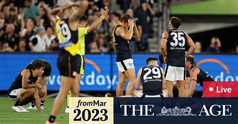 Afl 2023 Round 1 Live Updates Carlton Blues V Richmond Tigers Results