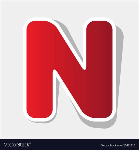 Letter n sign design template element new Vector Image