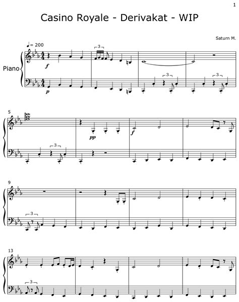 Casino Royale - Derivakat - WIP - Sheet music for Piano