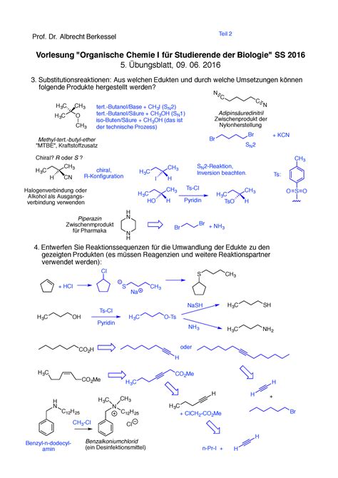 5 Ubung 09 Übungen zur Vorlesung Organische Chemie Prof Dr