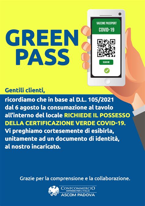 GREEN PASS ESENZIONI VERIFICHE E FUNZIONAMENTO Ascom Padova