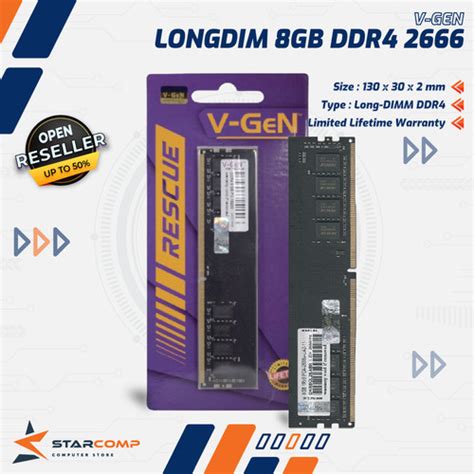 Jual Ram V Gen Gb Ddr Mhz Rescue Longdimm Vgen Gb Rescue Ddr