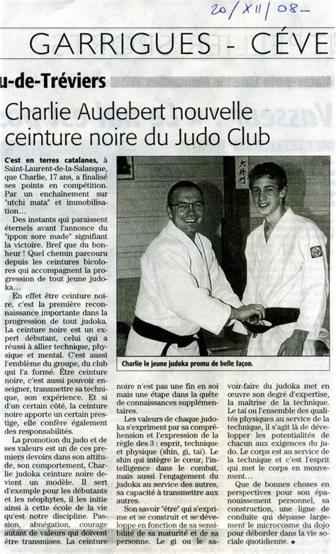 Presse Judo Club St Mathieu