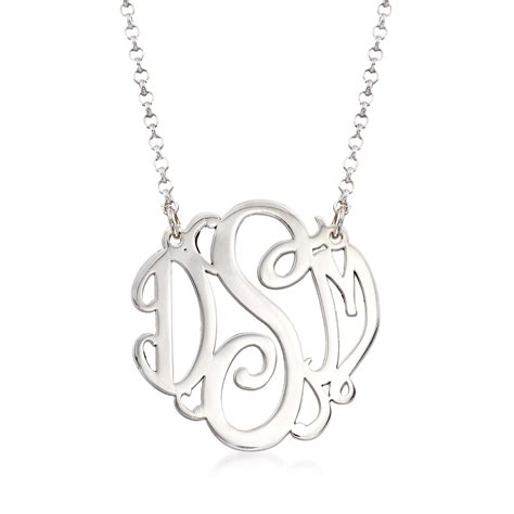 Sterling Silver Personalized Monogram Necklace Ross Simons