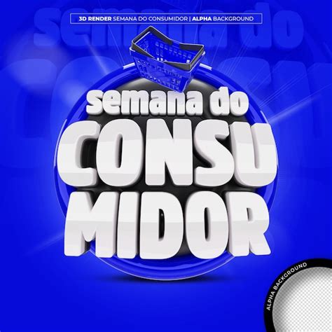 Render 3D do selo semanal do consumidor para a composição de ofertas e