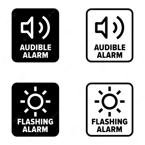 Premium Vector Flashing Alarm And Audible Alarm Signaling Device