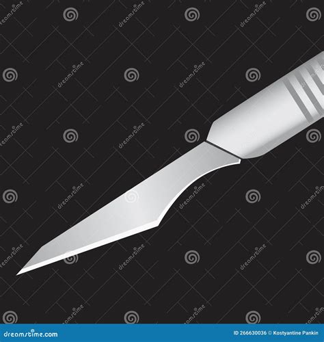 Scalpel Instrument For Surgical Operations Stock Vector