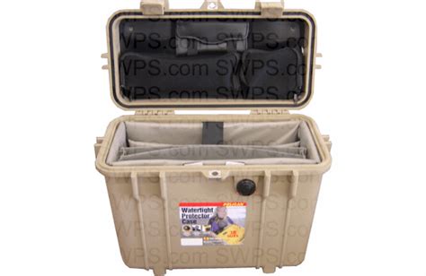 Pelican Case With Office Divider Lid Organizer Tan Moq