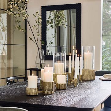 Textured Metal Candle Holders | West Elm