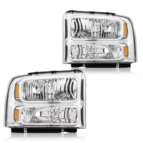 Headlights Assembly Fit For 1999 2004 Ford F 250 F 350 Super Duty Headlamp Set