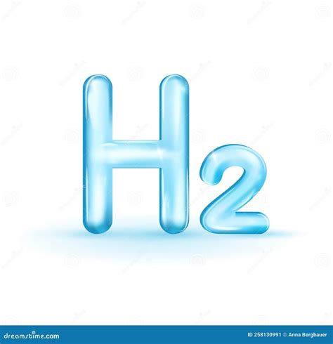 H2 Symbol Blue Hydrogen Production Renewable Energy Source Stock