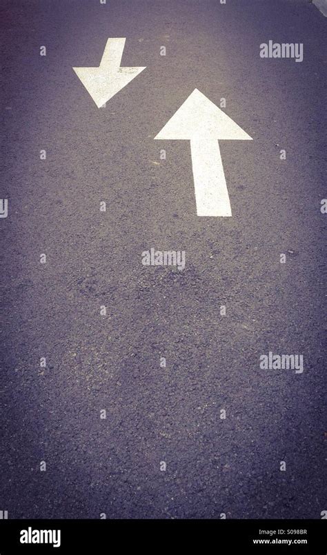 Two way street road signs Stock Photo - Alamy