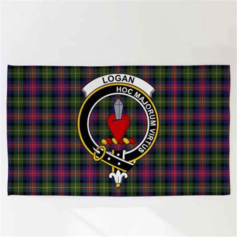 Scottish Logan Clan Crest Tartan Flag Parade