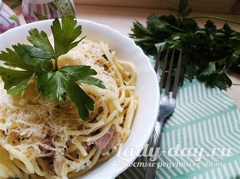 Паста Карбонара рецепт классический с беконом и сливками Простые