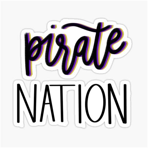 Pirate Nation ECU Sticker For Sale By Rachelparham Redbubble