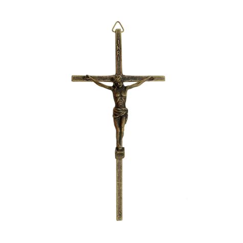 Crucifixo De Parede Bronze Cm Artigos Religiosos Gil E Jo