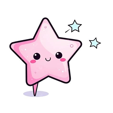 Kawaii Shooting Star Over White Star Shooting Kawaii PNG Transparent