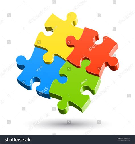 Jigsaw Puzzle Vector 68666755 Shutterstock