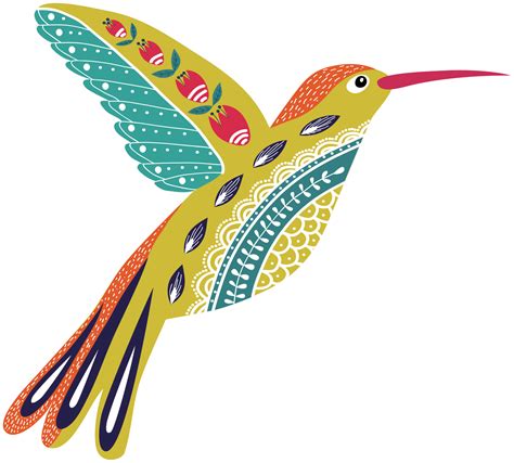 Flying Bird Slovak Folk Floral Wall Decal Tenstickers