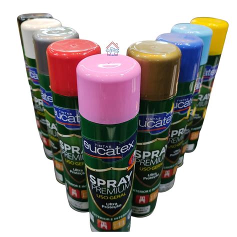 Tinta Spray Eucatex Uso Geral Multiuso 400ml Premium Cores Shopee