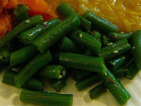 Back At Home With Madhur Jaffrey South Indian Style Green Beans With Sesame Cumin And Mustard