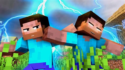 Minecraft Fight Animation Herobrine Vs Steve Youtube