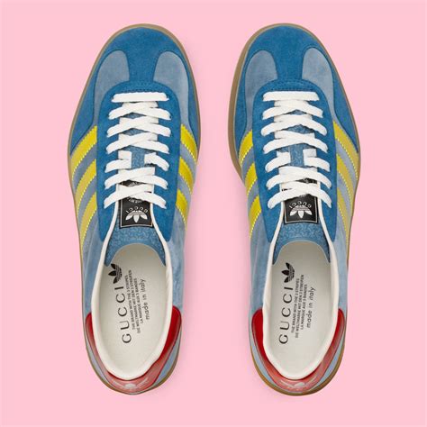 Adidas X Gucci Men S Gazelle Sneaker In Light Blue Gucci Nz